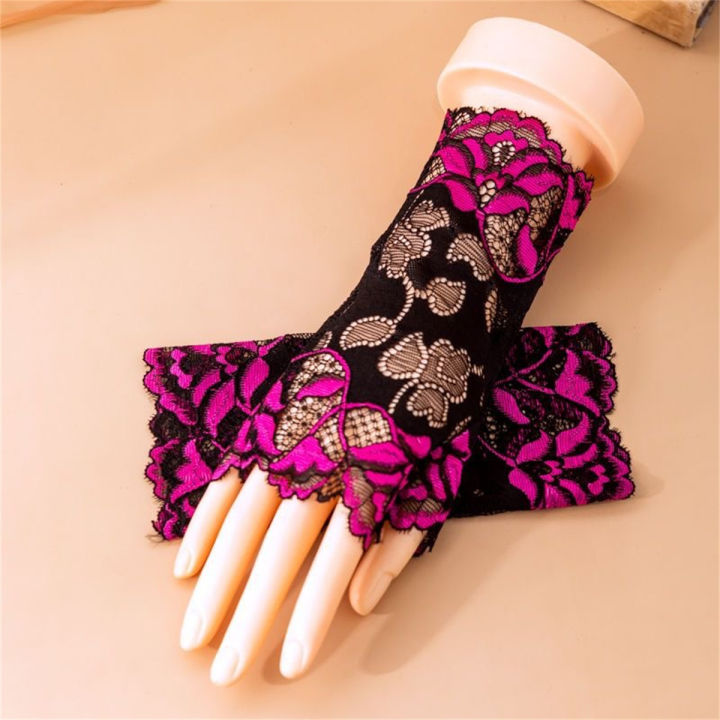 Summer%20sun%20protection%20thin%20gloves%20women%20lace%20half%20finger%20gloves%20dance%20wrist%20decoration%20sailor%20dance%20performance%20trendy%20driving%20s%20-%20Image%206