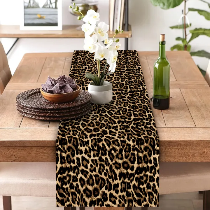 VIKAMA%20Luxurious%20Leopard%20Print%20Table%20Flag%20Kitchen%20Farmhouse%20Decoration%20Family%20Gathering%20Table%20Decoration%20Table%20Runner%20-%20Image%205