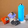 Folding Silicone Water Bottle Outdoor Creative Food-grade Silicone Portable Sports Water Bottle Diamond-shaped. 