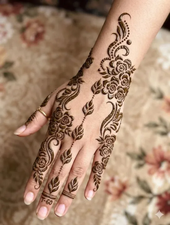 semi%20bridal%20Arabian%20henna%20sticker%20tattoo%20stencils%20for%20Eid%20-%20Image%204
