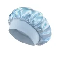 1pcs Soft Silk Satin Lined Bonnet Large Satin Hair Bonnet Household Sleep Shower Cap Hair Wrap Cover for Long Hair Salon Tool. 
