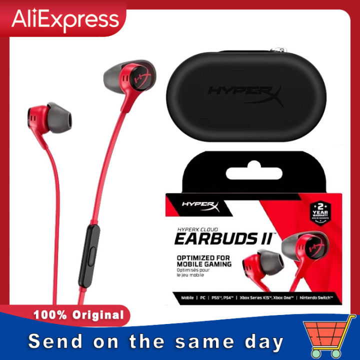 HyperX Cloud Earbuds II 2 Gaming Earphone With Mic Immersive Wired In-game Audio In-Ear Headphone For Phone PS4 PS5 Xbox Series