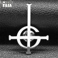 Ghost Band BC Stainless Steel Brooch Ghost Ghoul Nameless Cross Musical Band Mask Grucifix Brooches PINS Jewelry collar de ghost. 