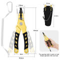 SANLIKE Rust-Proof Aluminum Alloy Fishing Pliers Multifunctional Handle  Hook Remover Fish Line Scissors All-in-One Fishing Tool. 
