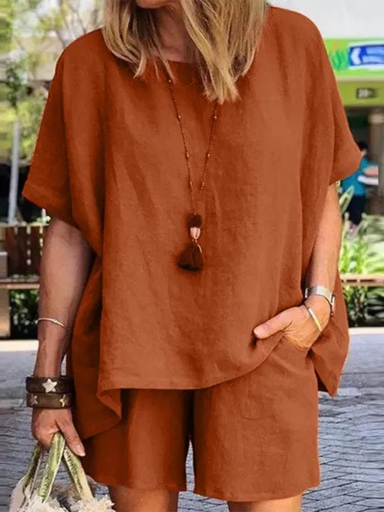 ZANZEA%202024%20Summer%20Two%20Piece%20Women%20Tracksuit%20Causal%20Shorts%20Suits%20Short%20Sleeve%20Shirt%20Tops%20Loose%20Matching%20Set%20Oversized%20Outfits%20-%20Image%203