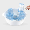 Microwave Bottle Sterilizer Steam Sterilizer Fits 6 Baby Bottles for Baby Bottles Pacifiers Cups Disinfect in 2-6 Minutes. 