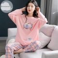 HERMAIN BANTVA Pink Love Heart Printed Design Full Sleeves Round Neck Night Suit night wear night dress For Girls Womens Ladies night dress for girls. 