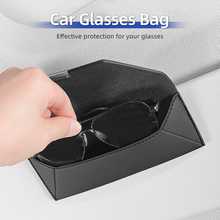 Car%20Glasses%20Case%20Leather%20Sunglasses%20Storage%20Clip%20For%20Chery%20Tiggo%205%202%203%207%20PRO%208%205X%20IQ%20QQ%20Fulwin%20Face%20Arrizo%20A1%20-%20Image%203