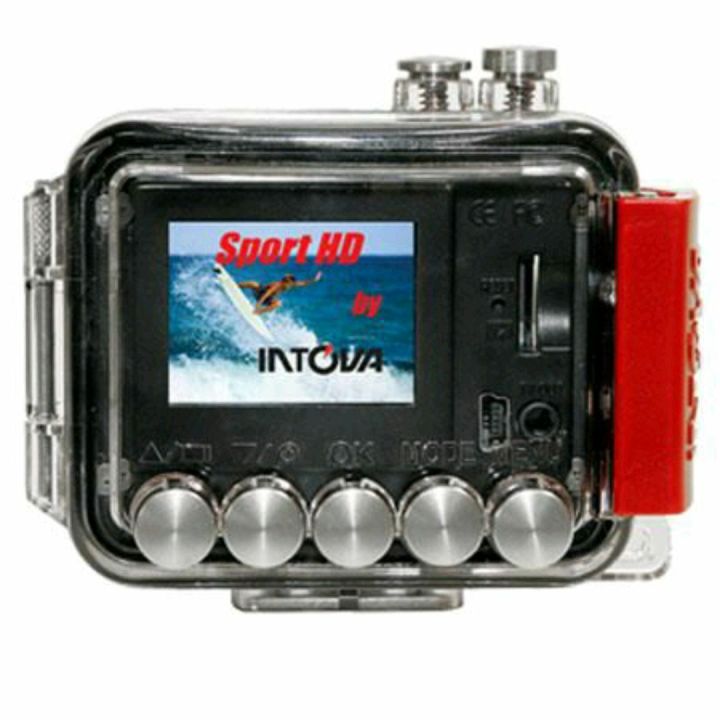 (G). Intova Sport Pro Waterproof HD Video Sports Camera, 1.5" TFT LCD, with 16 MB Flash Memory, 4x Digital Zoom, 140-degree Wide-Angle Lens(condition used good condition without original box)