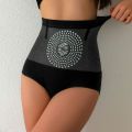 Flarixa Seamless Women's High Waist Abdomen Control Panties Magnetic Therapy Warm Uterus Underwear Body Shaping Briefs. 