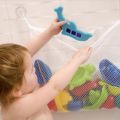 Baby Bathroom Mesh Bath Bag Kids Cartoon Basket Net Children's Games Network Waterproof Cloth Sand Toys Beach Storage Organizer. 