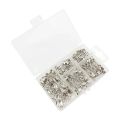 150pcs/box 4 Sizes Metal Safety Pins Rust Resistant Brooch Sets for Needlework DIY Sewing Tool Pin Clothing Findings Accessory. 