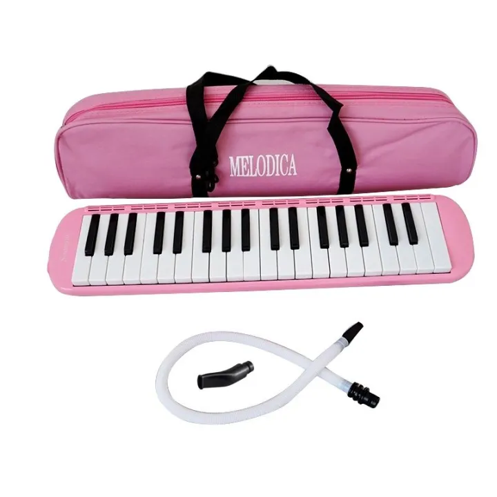 37 Key Melodica Musical Instrument Soprano Melodica Air Piano Keyboard with Carrying Bag, 2 Mouthpieces