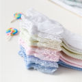 4 Pairs Girls Lace Ruffle Socks Adorable Princess-Style Kids Dance-Ready Socks with Frilly Trim.