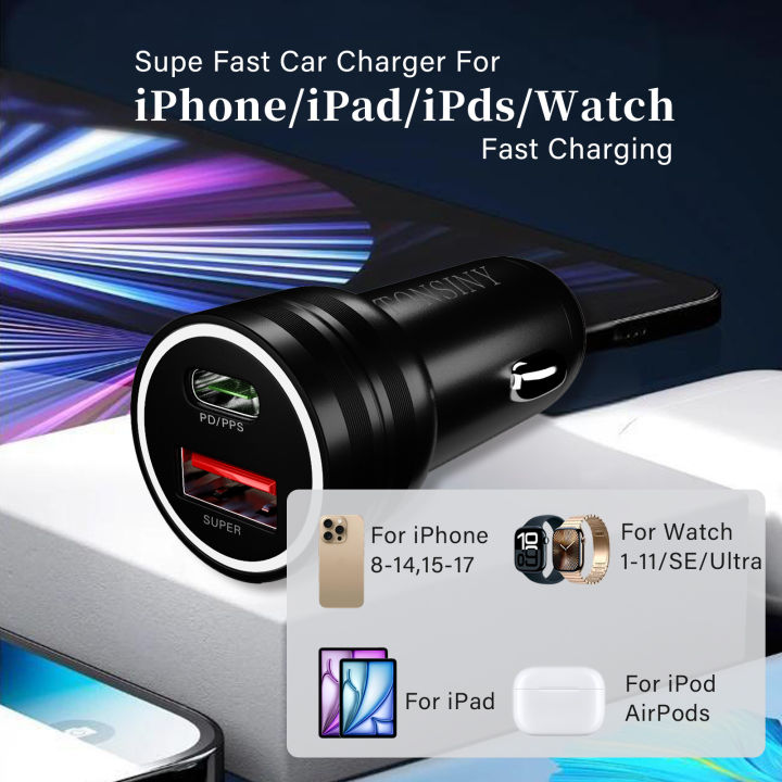 For%20%20car%20charger%20for%20iPhone%2017%2016%2015%20iPad%20AirPods%20Watch%202port%20USB%20C%20Cigarette%20Lighter%20adapter%20for%20%20S25%20%20tablet%20-%20Image%203