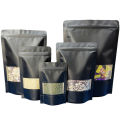 Pack of 25 pcs black standup pouch,  ziplock standup pouch bags black color for Food, Coffee, Tea, Dried Fruit, Powder, Nuts, Snack,  Seed,etc. 