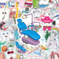 50Pcs Cute Dentist Protect Tooth Stickers Funny Toothbrush Teeth Decal DIY Luggage Skateboard Laptop Cartoon Sticker Packs. 