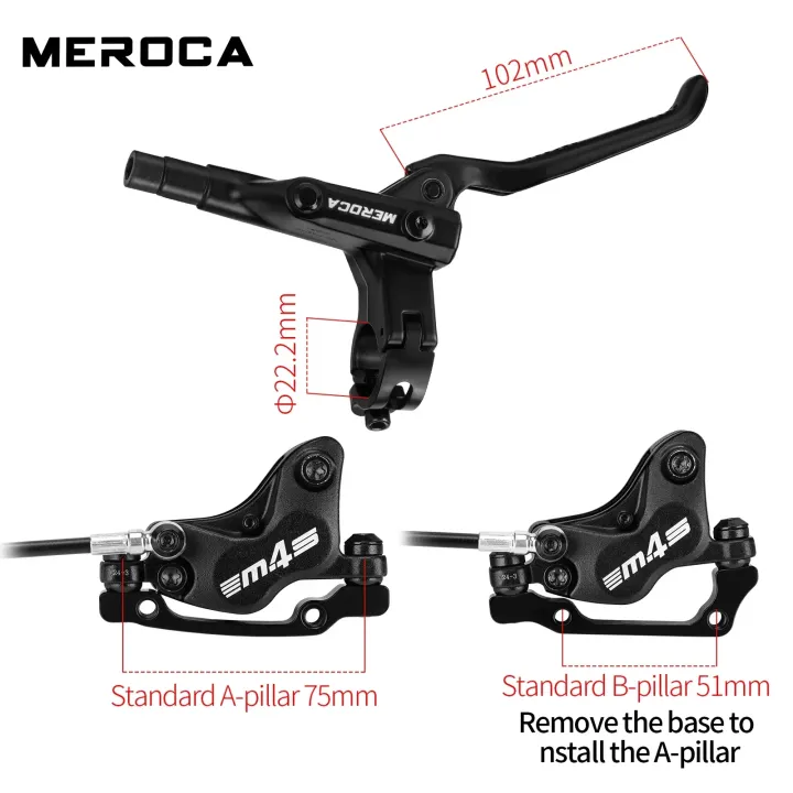 MEROCA%20NEW%20M4S%204-Piston%20MTB%20Hydraulic%20Brakeset%20Split%20Brake%20Left%20rear%20and%20Right%20front%20Brake%20850mm/1600mm%20For%20MTB%20Bike%20Disc%20Brake%20-%20Image%204