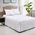 Wrap Around Dust Elastic Ruffle Bed Skirt Bedding for King Queen Twin Easy Fit Wrinkle-Free Washable Fade Resistant Home Decor. 