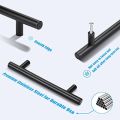 kitchen cabinet rod handle stainless black colour 6inch 2 pes. 