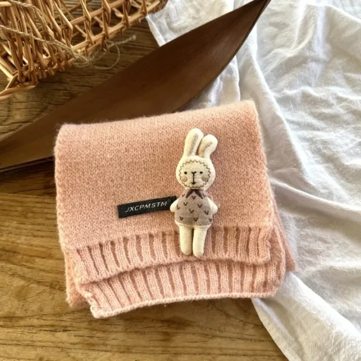 Children%20Winter%20Warm%20Knit%20Cozy%20Neckwear%20Kids%20Accessory%202025%20%20Child%20Neck%20Warmer%20Kids%20Girls%20Light%20Pink%20Cartoon%20Scarf%20-%20Image%204