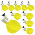 10PCS Chicken Drinker Cup Poultry Automatic Drinking Chicken Feeder Plastic Poultry Waterer Drinking Water Feeder for Chick DucK. 