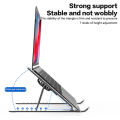 Aluminum Laptop Stand cooler Foldable Notebook Computer Cooling Pad Portable Stand For tablet, Laptop Stand with Fan. 
