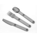 3pcs Magnetic Cutlery Camping Spoon Fork Knife, Portable Travel Picnic Utensils, Lightweight Aluminum Outdoor Eating Tools.