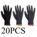 20/50PCS Coating Nylon PU Work Gloves Safety Non-slip Durable Coating Nylon PU Work Gloves Camping Lock Edge Colour Random. 