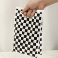 Black And White Checkered Bags Race Car Theme Party Favor Bag Goodie Candy Bags for Race Car Theme Birthday Party Decorations.
