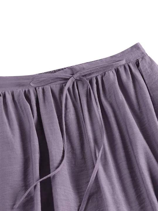 ZANZEA%20Elegant%20Faldas%20Flowy%20A-line%20Pleated%20Skirt%202024%20Casual%20Women%20Elastic%20Waist%20Skirts%20Party%20Loose%20High%20Waist%20Solid%20Maxi%20Skirt%20-%20Image%204