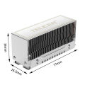 TEUCER Aluminum M.2 SSD Cooler Double Copper Tube Radiator 2280 Solid State Drive Heat Sink. 