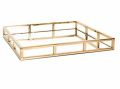 Mirror Vanity Tray, Gold Perfume Tray with Side Rails Ideal for Makeup, Jewelry  tray and vanity serving tray. 