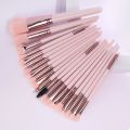 MAANGE 20PCS Makeup Brush Cushion Puff Set Pink Kabuki Foundation Powder Concealer Eyeshadow Eyebrow Brushes Mini Triangle Puff. 