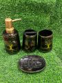 4 pices bathroom set and two colour black gold and white gold. 