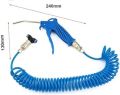 Car Air Duster Spray Gun with 5m Coiled Hose Truck Dust Blower Clean Nozzle Blow Spray Tool Kit Spray Gun Cleaning(blue). 