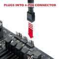 10.5 Inch 3 Way 4 Pin PWM Fan Splitter Cable For Computer ATX Case Cooling Fan.