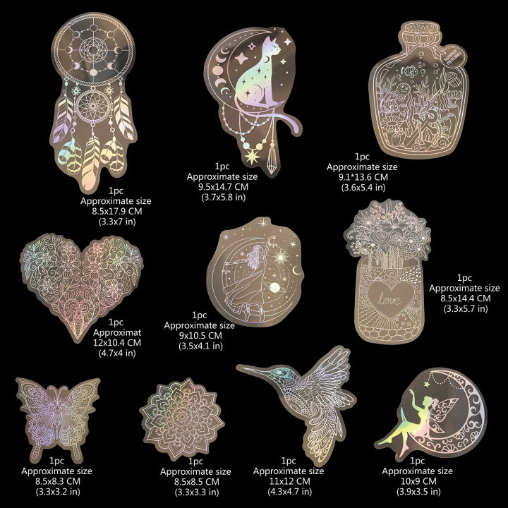 10%20Pack%20Larger%20Stickers%20Holographic%20Glitter%20PET%20Transparent%20Shiny%20Waterproof%20Adhesive%20DIY%20Materials,%20Max%20Size%208.5%20x%2017.9%20CM%20-%20Image%208