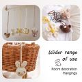 Handmade Crochet Animal Pendant Wooden Baby Play Gym Mobile Rattle Newborn Sensory Pendant  Handmade Stroller Accessories. 