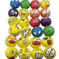 Pack of 6 emoji squishy balls set / soft play balls for kids. 