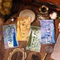 4 Pieces Metal Bookmarks with Tassel, Golden Hollow Bookmark Van Gogh Oil Painting Theme Book Mark Bookmarks for Book Lovers. 