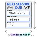 Car Service Reminder Stickers 250 Sheets Car Service Stickers 2x2In Maintenance Reminder Stickers Oil Change Reminder Stickers. 