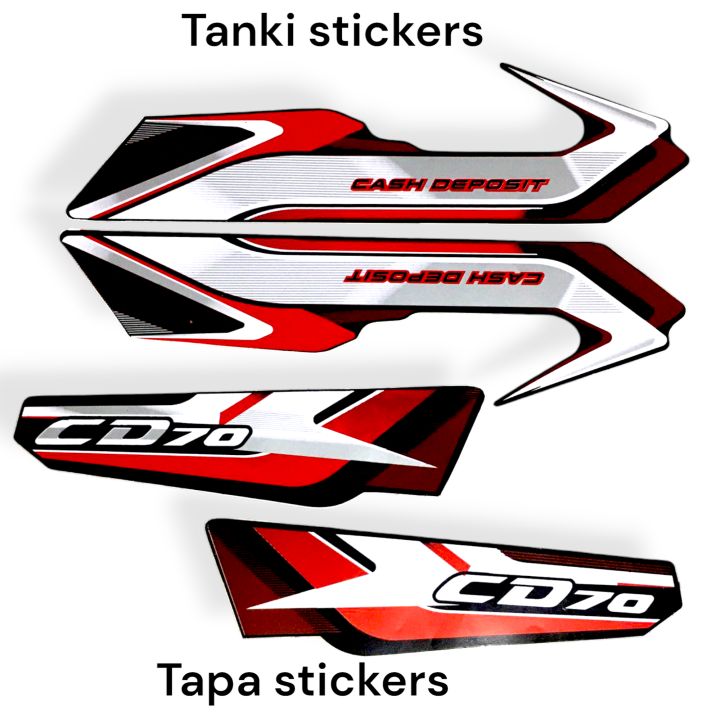 Bike stickers cd 70 Motorcycle/Bike sticker cd 70 Tankini tapa/Stickers for Tanki tapa full kit for cd 70 Motorcycle/Stickers for bike/Tankini Stickers cd 70 & Tapa Stickers/tapa stickers 70cc tapa Stickers fancy/Tankini Stickers (2025 Model) Black color