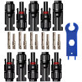 5 Pairs/Batch Of Solar Connectors With 2 Wrenches Waterproof Solar Panel Connectors Solar Cables Solar Photovoltaic Connectors. 