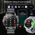 2026 New Outdoor Sports Smart Watch Men AMOLED Screen LED Flashlight Heart rate Waterproof Bluetooth Call 1000mAh SmartWatch.