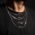 1Pcs Punk Hip-hop Snake Link Chain Stainless Steel Necklace for Men Women Silver Color Male Jewelry Gifts Cadenas Para Hombre. 