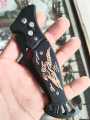 Custom handmade stainless steel powder cotead pocket knife for sale. 