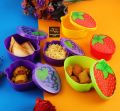 Pack of 3 Strawberry bowls set with fruity design lid - best bowl set for kids. 