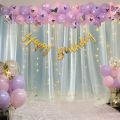 pack of 80 pcs Happy Birthday Decorations For Girls Kit Butterfly Theme Combo - 80Pcs Birthday Decoration for Girls, Purple Theme Decor Items Set/ Purple Balloons for Birthday Decoration. 