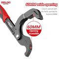 DELIXI ELECTRIC Adjustable Wrench,8-22mm/22-32mm/13-30mm/30-60mm Large Opening Universal Wrench Fast Multi-Function. 